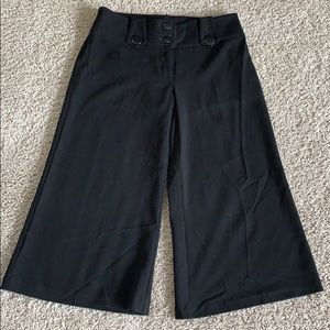 Bell leg black crop dress pant